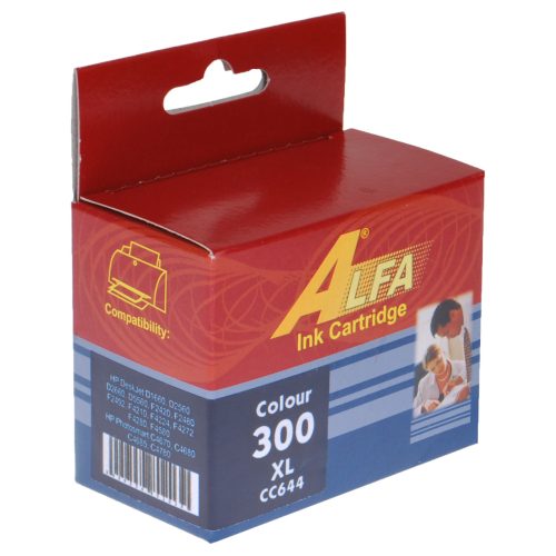 HP 300XL színes (CC644) ALFA utángyártott tintapatron