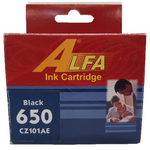 HP 650 fekete (CZ101A) ALFA utángyártott tintapatron
