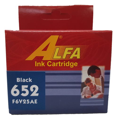 HP 652 fekete (F6V25A) ALFA utángyártott tintapatron