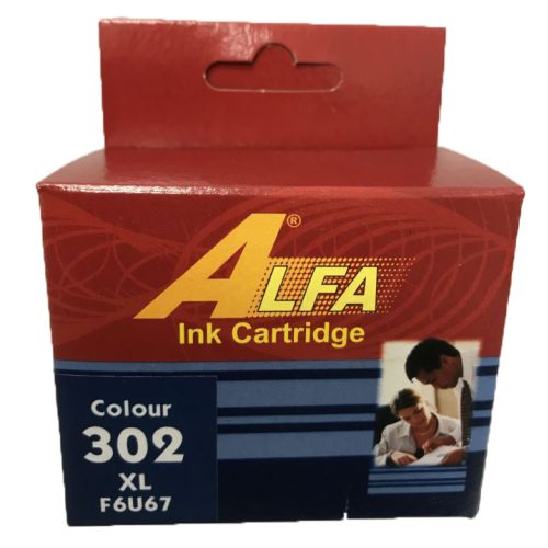 HP 302XL színes (F6U67AE) ALFA utángyártott tintapatron
