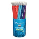 Grafitceruza HB, radíros, színestestű, Connect 72 db/csomag,
