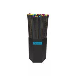   Grafitceruza HB, fekete testű, színes radírral, Connect 72 db/csomag,