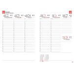 Tanári határidőnapló A5, műbőr 150mmx210mm, fehér lapokkal lila 2025/2026 Realsystem