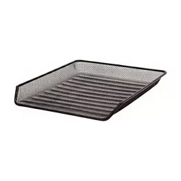 Fémhálós irattálca 1 szintes lapos Bluering® fekete