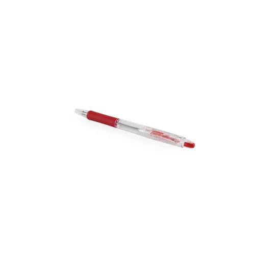 Golyóstoll 0,7mm, nyomógombos Zebra Jimnie, írásszín piros