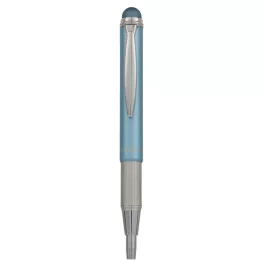   Golyóstoll metál világoskék test, Zebra Stylus Telescopic, írásszín kék