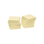 Jegyzettömb öntapadó, 75x75mm, 12x100lap, újrahasznosított 5654-11 Info Notes, sárga