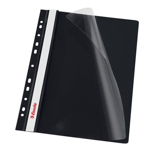 Gyorsfűző lefűzhető A4, PP 10 db/csomag, Esselte Vivida fekete