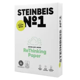   Másolópapír A4, 80g, Steinbeis No1. újrahasznosított ISO 70 fehérségű 500ív/csomag