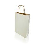 Sodrottfüles papírtáska 220x330mm 100mm talp M méret 200 db/doboz, fehér