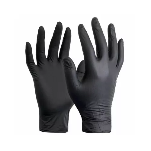Gumikesztyű nitril púdermentes S 100 db/doboz Guarder®_fekete