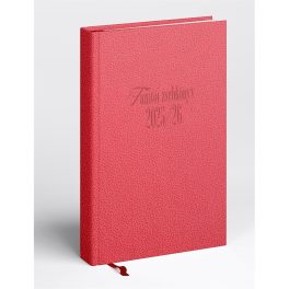   Tanítói zsebkönyv A5, műbőr 145mmx205mm, fehér lapokkal piros 2025/2026 Realsystem