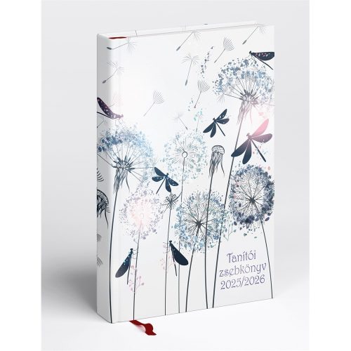 Tanítói zsebkönyv A5, műbőr 145mmx205mm, fehér lapokkal pitypang 2025/2026 Realsystem