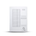 Iratgyűjtő, táblázatos pólyás dosszié A4, 230g. karton Bluering® fehér