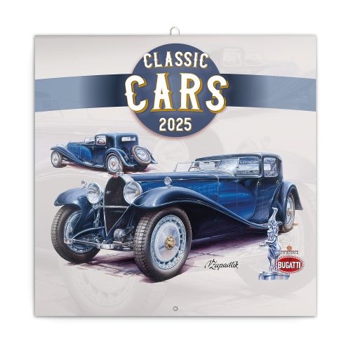 Falinaptár képes lemeznaptár 300x300mm, Classic Cars Realsystem 2026.