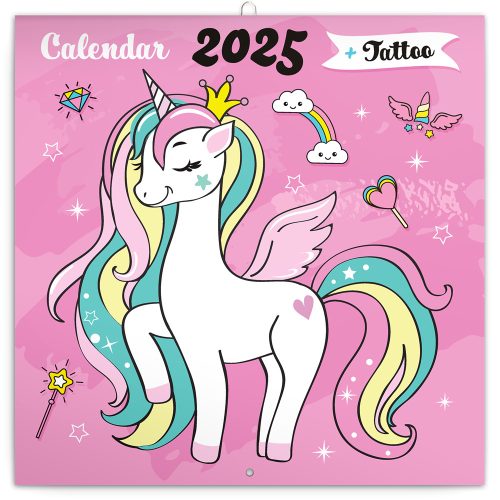 Falinaptár képes lemeznaptár 300x300mm, Happy Unicorns Realsystem 2026.
