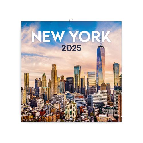 Falinaptár képes lemeznaptár 300x300mm, New York Realsystem 2026.