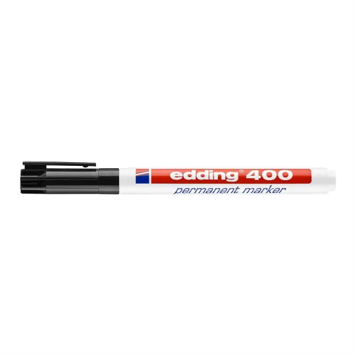 Alkoholos marker 1 mm, kerek hegyű, Edding 400 fekete