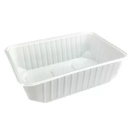   Elviteles doboz alj, szögletes 750 ml PP 50 db/csomag, fehér