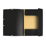 Gumis mappa karton prespán A/4 Exacompta fekete