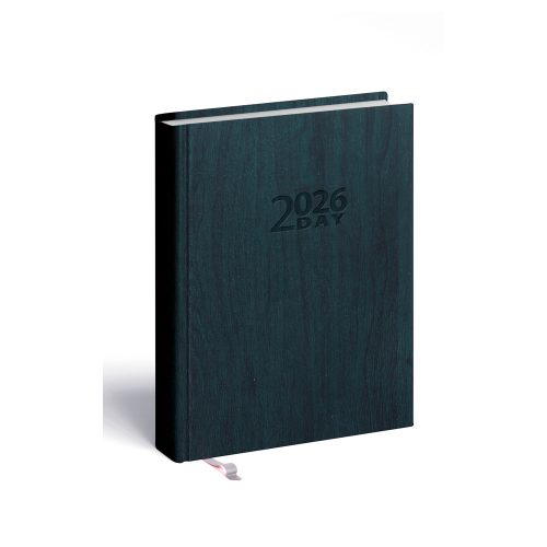 Határidőnapló 2day B/6, kétnapos beosztás + jegyzetlap zöld Realsystem 2026.