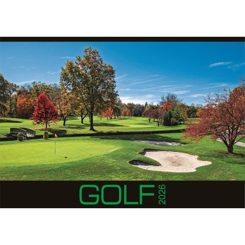 Falinaptár képes 334 × 485 mm, fehér lapokkal Golf Dayliner 2026.