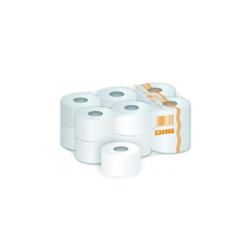 Toalettpapír 2 rétegű közületi átmérő: 19 cm 100 % cellulóz 125 m/tekercs 12 tekercs/karton Peppy_53096A