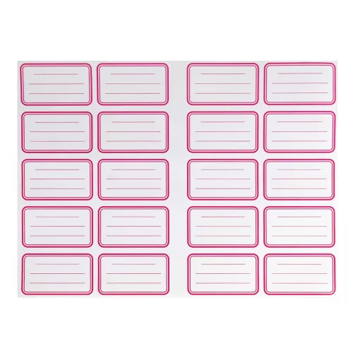 Füzetcímke 20 db-os (20 címke/ív) egyszínű 20 ív/csomag, Bluering