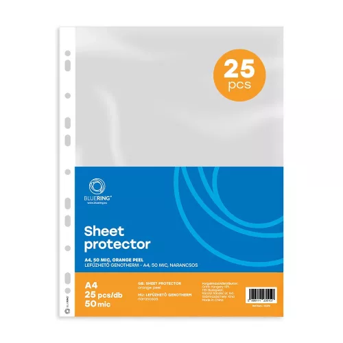Genotherm lefűzhető, A4, 50 micron narancsos Bluering® 25 db/csomag, 4 csomag/karton kínáló