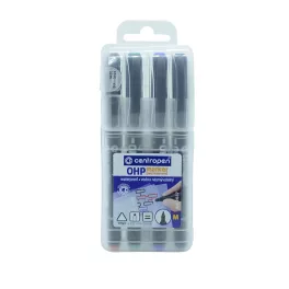   Alkoholos marker készlet, 1mm, M OHP Centropen 2637, 4 klf. szín