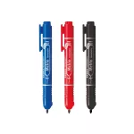 Alkoholos marker 1,3 mm, nyomógombos, Zebra Mckie Retractable írásszín kék