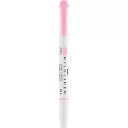   Szövegkiemelő 1,0/3,5 mm, kétvégű, Zebra Mildliner Fluorescent, rózsaszín