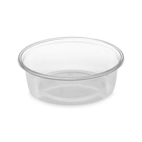 Elviteles doboz alj, kerek, szószos, öntetes tál 50 ml alj, PP 100 db/csomag, áttetsző