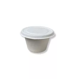   Szószos - öntetes tál alj, 100ml komposztálható cukornád 50 db/csomag