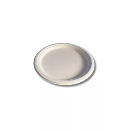   Tányér lapos D 25,4cm komposztálható cukornád 125 db/csomag, natúr