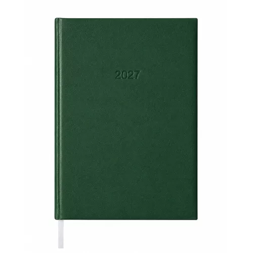 Határidőnapló agenda Standard B/5, napi fehér lapokkal zöld Bluering® 2027.