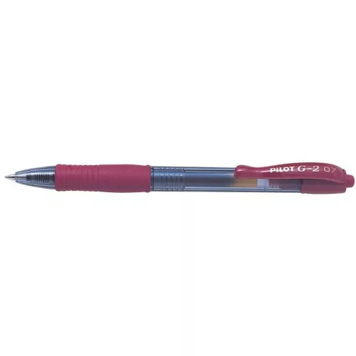 Zseléstoll 0,7mm, nyomógombos Pilot G-2, írásszín piros