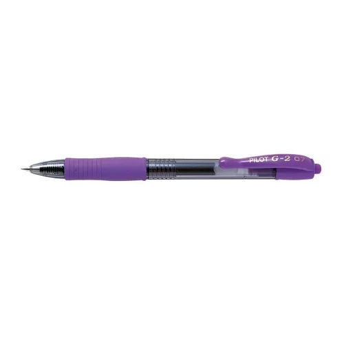 Zseléstoll 0,7mm, nyomógombos Pilot G-2, írásszín lila