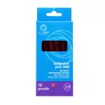 Golyóstoll 0,8mm, nyomógombos műanyag piros test, S88, Bluering® írásszín piros
