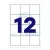 Etikett címke, 70x67,7mm, 100 lap, 12 címke/lap Bluering®