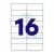 Etikett címke, 99,1x33,9mm, 100 lap, 16 címke/lap Bluering®