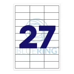 Etikett címke, 70x32mm, 100 lap, 27 címke/lap Bluering®