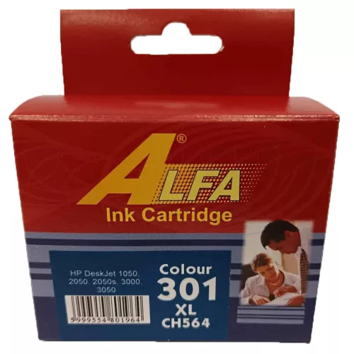 HP 301XL színes (CH564) ALFA utángyártott tintapatron