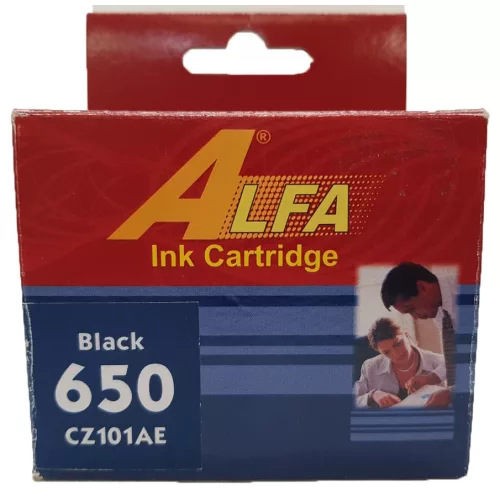 HP 650 fekete (CZ101A) ALFA utángyártott tintapatron