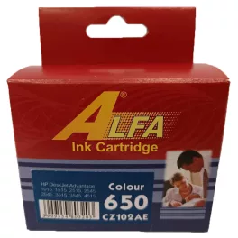 HP 650 színes (CZ102A) ALFA utángyártott tintapatron