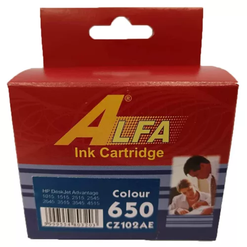 HP 650 színes (CZ102A) ALFA utángyártott tintapatron