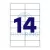 Etikett címke, 99,1x38,1mm, 100 lap, 14 címke/lap