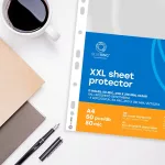 Genotherm lefűzhető, A4, XXL 50 micron 250x310mm, extra SZÉLES víztiszta Bluering® 50 db/csomag