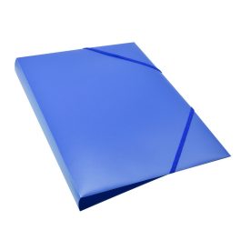   Gumis mappa A4, műanyag gerincvastagított 30mm, Bluering® kék