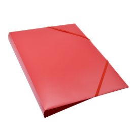   Gumis mappa A4, műanyag gerincvastagított 30mm, Bluering® piros